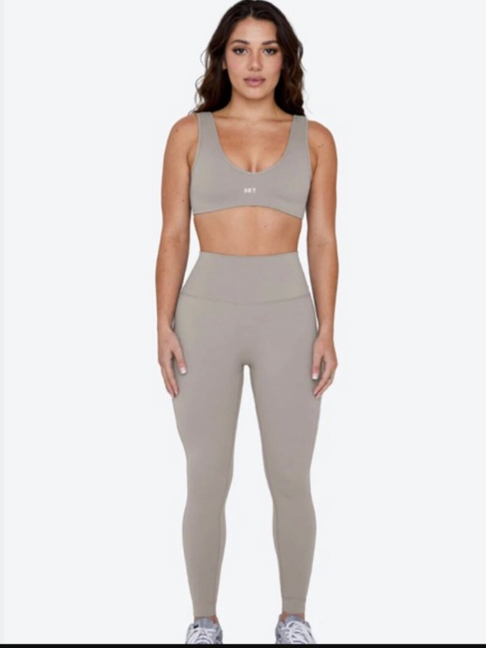 SET Active Sportbody Leggings and Bra Set in Stone